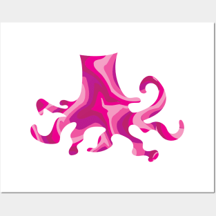 Octopus in a hat Posters and Art